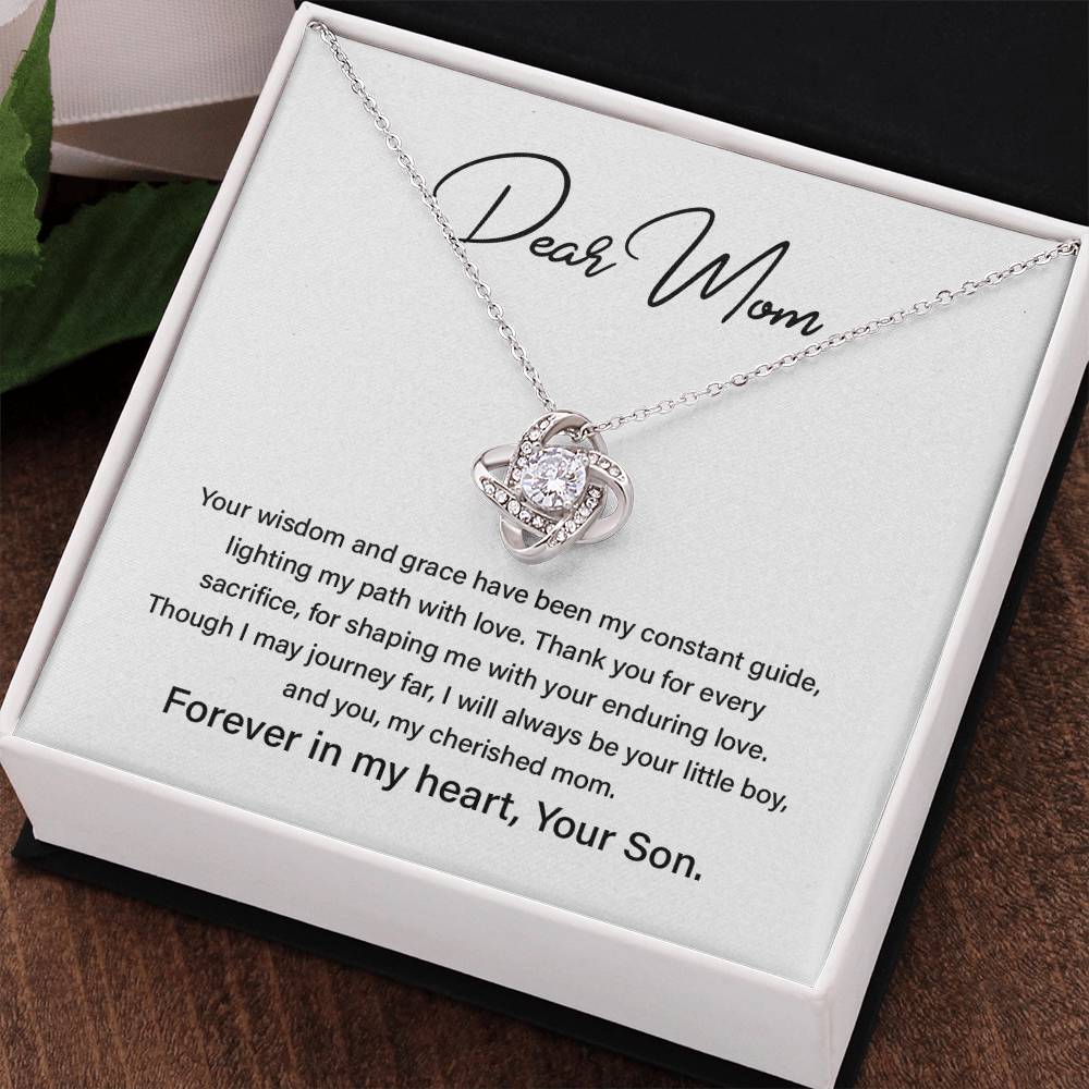 Dear Mom Mother’s Day Necklace For Cherished Mom Best Birthday Gift Thoughtful Anniversary Jewelry Unique Christmas Necklace Thoughtful Necklace With Message Card Just Because Necklace