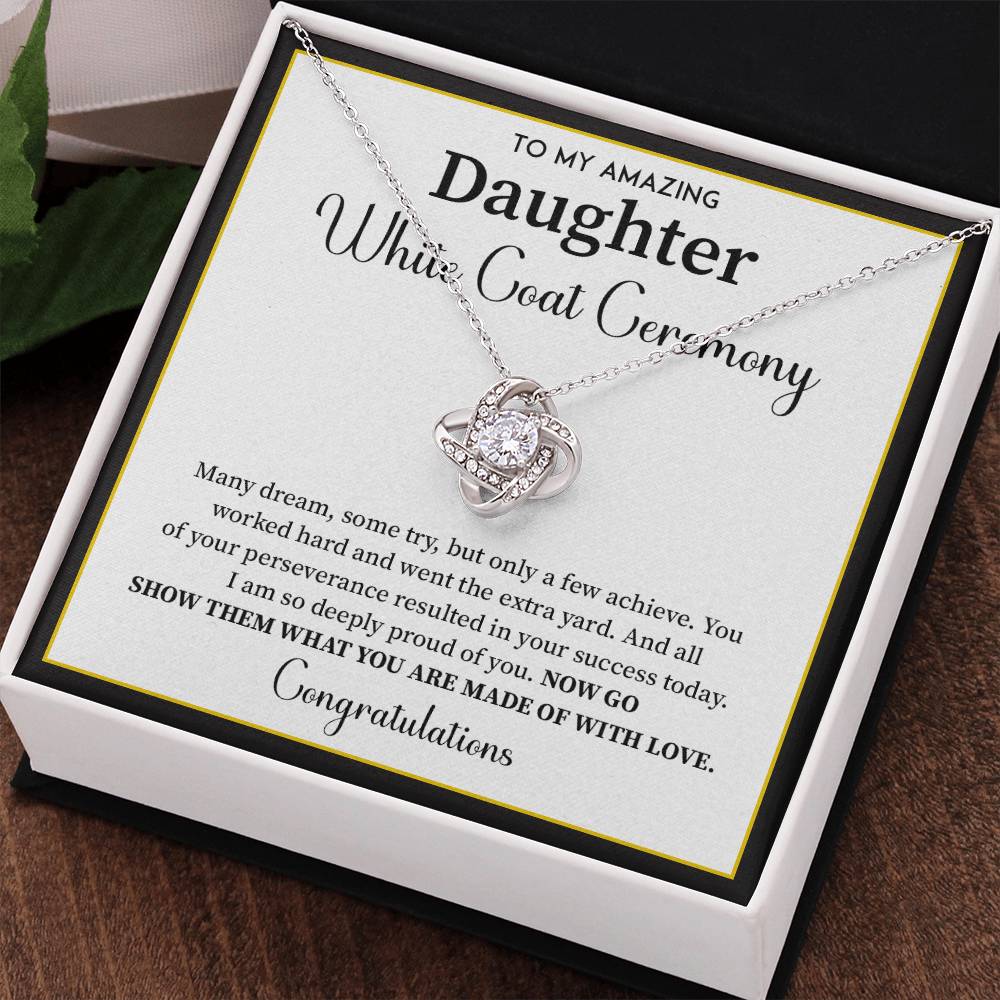 White Coat Ceremony Gift For Daughter Necklace With Gift Box