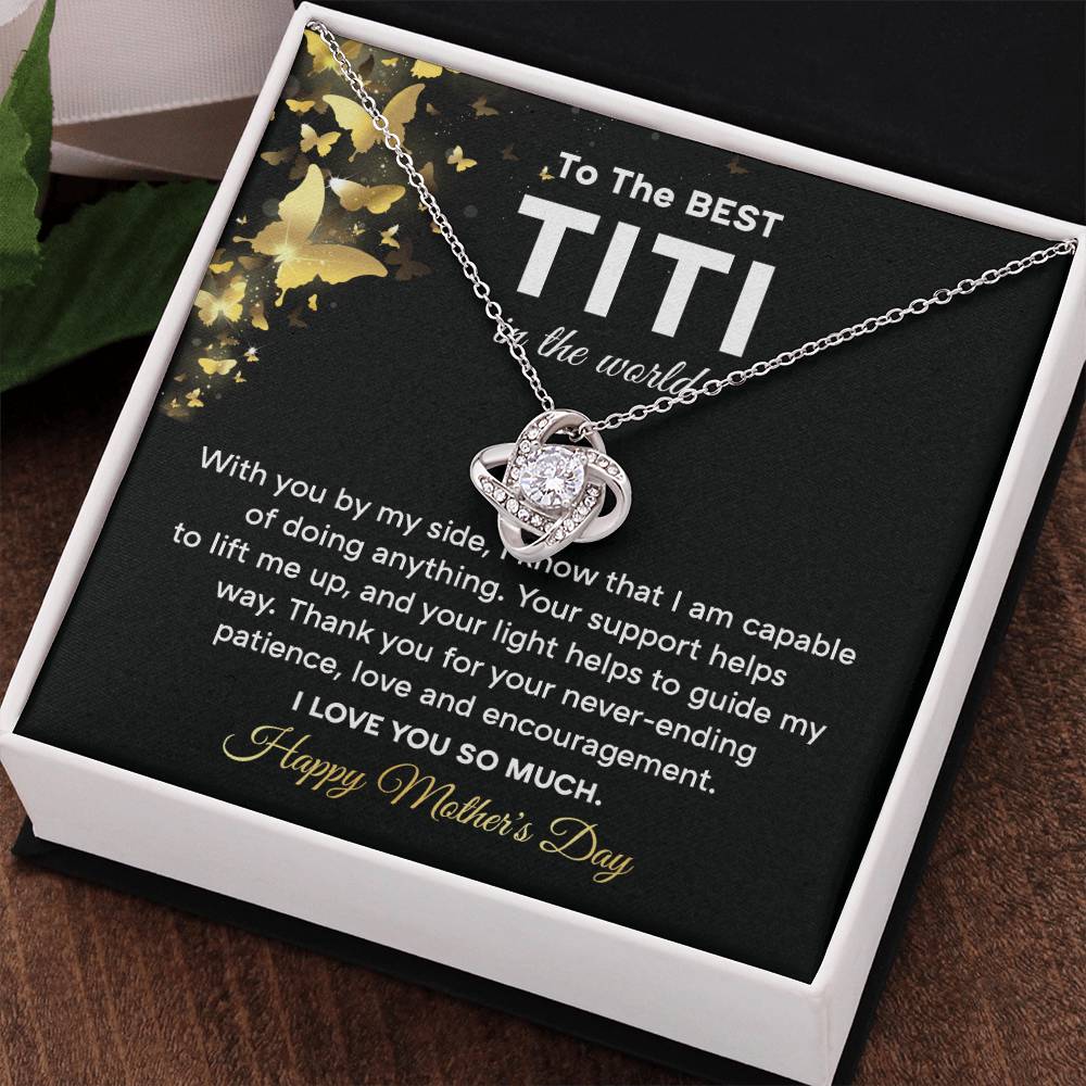 To The Best Titi Necklace Of Endless Love For Her Thank You For Everything Gift Celebrating An Amazing Day Forever My Titi Necklace Inspiration Necklace Loving Titi Mother’s Day Gift Heartfelt Message With Necklace Gift