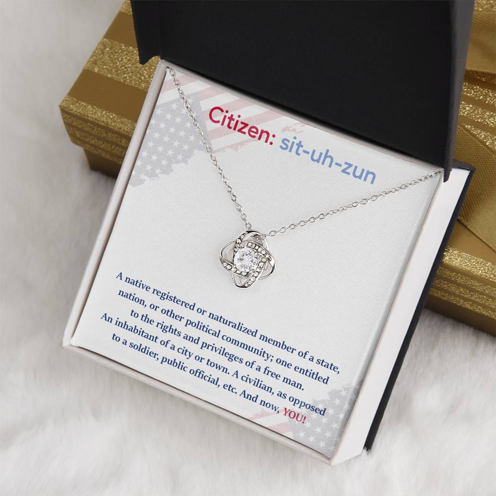 Citizen Necklace Citizen Necklace For New U.s. Citizen Gift For New American Citizen Necklace For Official U.s. Citizen Celebrate Your Freedom Necklace Necklace For U.s. Citizenship Journey Necklace With U.s. Citizen Message Gift For U.s. Citizenship