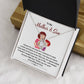 Mother and Son Necklace Gift with Message Card Inside