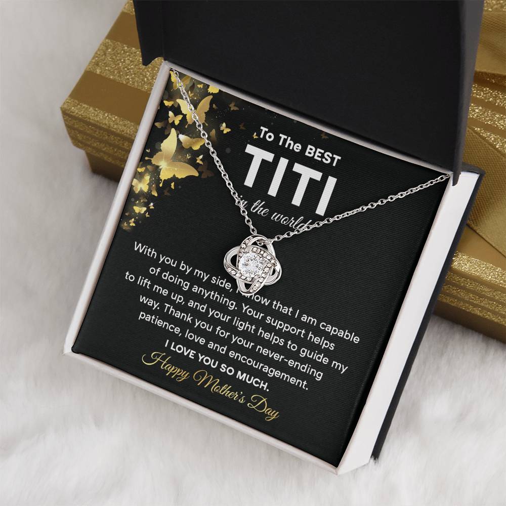 To The Best Titi Necklace Of Endless Love For Her Thank You For Everything Gift Celebrating An Amazing Day Forever My Titi Necklace Inspiration Necklace Loving Titi Mother’s Day Gift Heartfelt Message With Necklace Gift