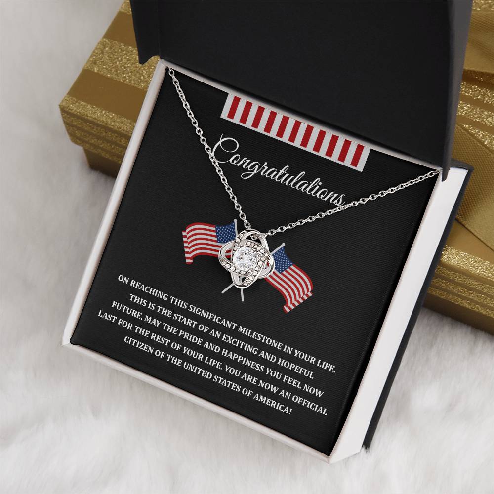 Congratulations Necklace For New U.s. Citizen Necklace For New U.s. Citizen Gift For New U.s. Citizen Journey Necklace For Proud New Citizen Jewelry For U.s. Citizenship Celebration Gift For Citizenship Milestone Jewelry For New U.s. Citizen Necklace