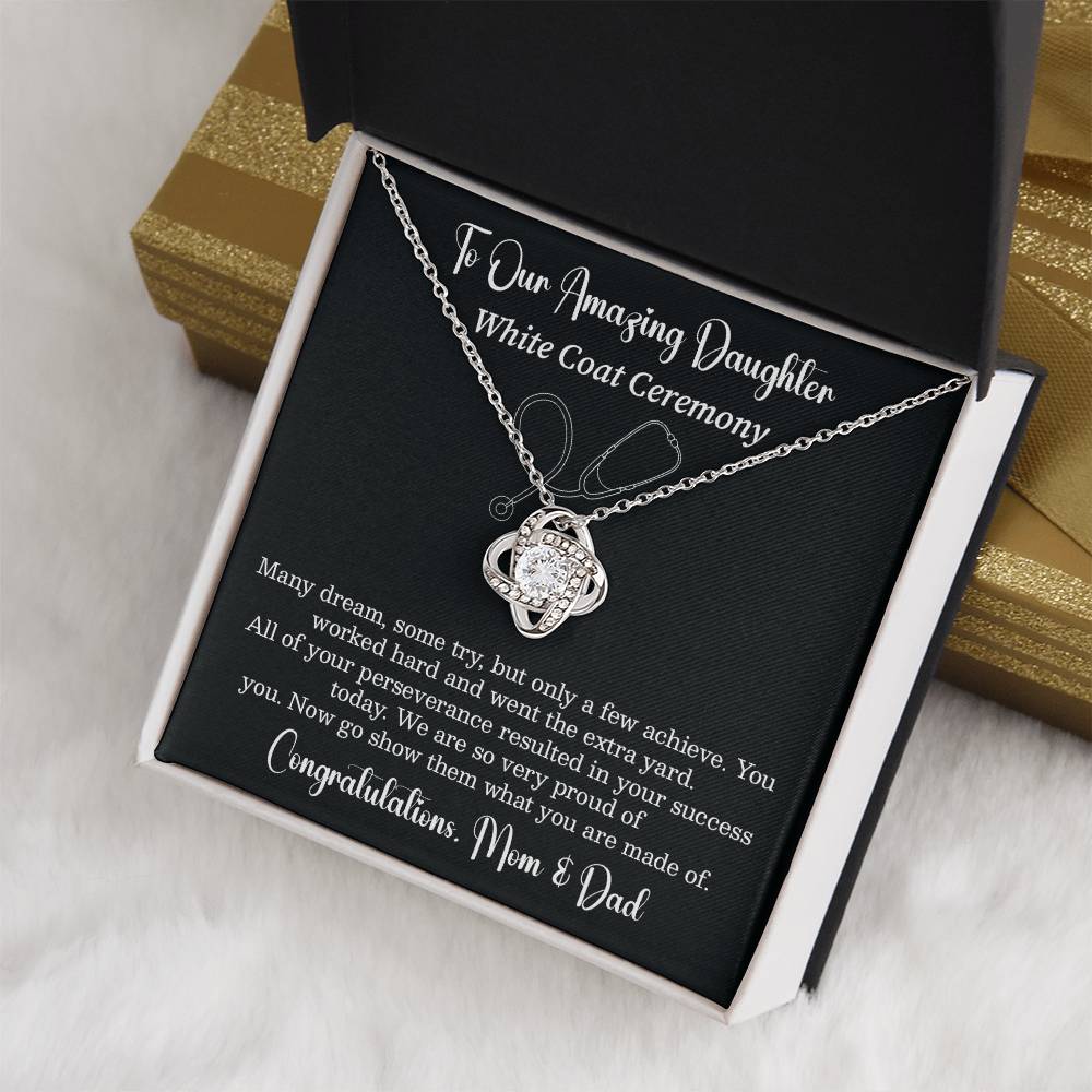 To Our Amazing Daughter On Your White Coat Ceremony Best Wishes Necklace You Are Amazing Necklace Personal Growth Jewelry Motivational Jewelry For New Beginnings Emotional Connection Necklace Meaningful Gift From Parents Congratulations Necklace