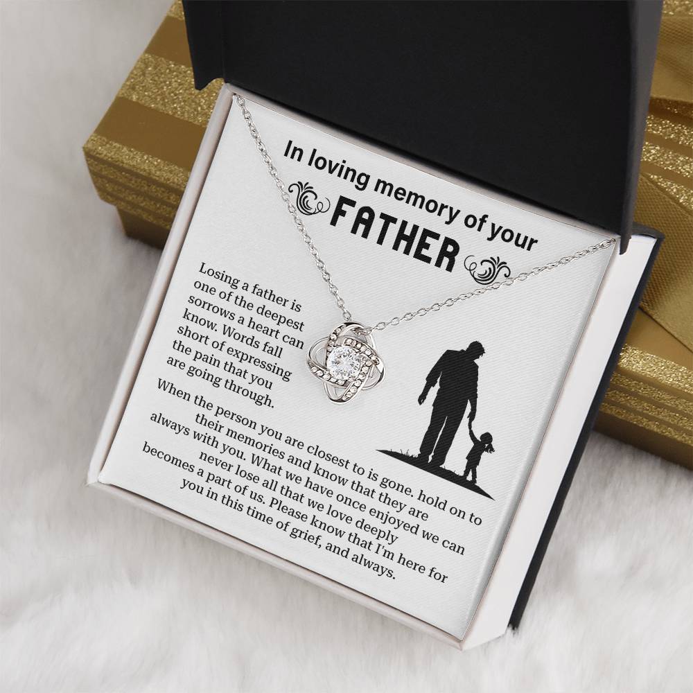 In Loving Memory Of Your Father Memorial Necklace Gift Sentimental Jewelry For Loss Of Father Emotional Keepsake For Remembrance Jewelry Gift For Memorial Special Gift For Grieving Family Unique Gift For Remembrance  Emotional Connection Necklace