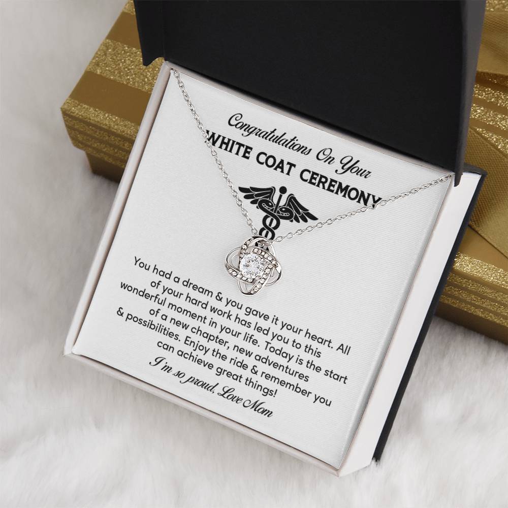 Congratulations On Your White Coat Ceremony Necklace White Coat Ceremony Necklace Gift Congratulations White Coat Ceremony Jewelry White Coat Graduation Necklace Gift New Adventures Necklace Gift  Proud Of You Mom Gift Necklace