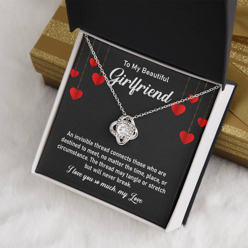 To My Beautiful Girlfriend – Necklace with Message Card