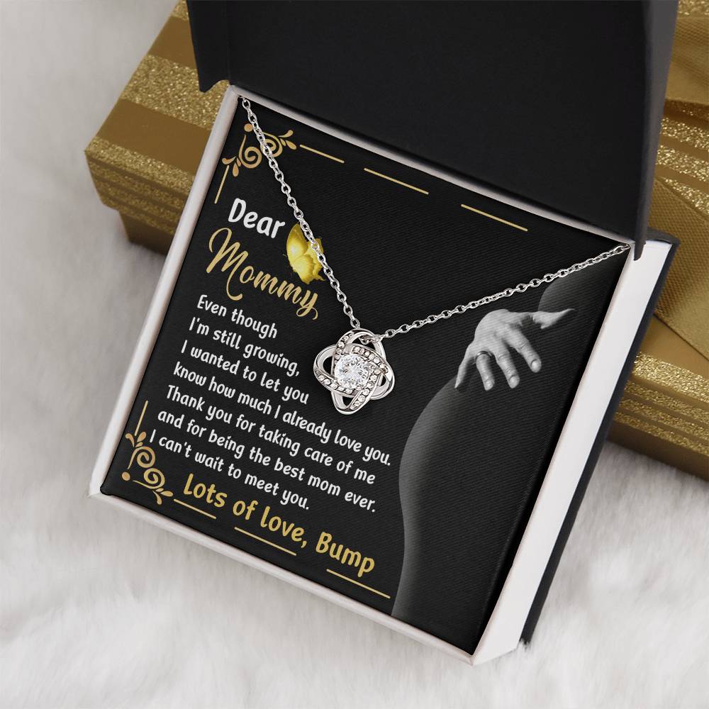 Dear Mommy Necklace Gift, Special Mother's Day Gifts, Birthday Gift, Jewelry Necklace For Mom, New Mommy Gift For First Mother's Day, Pregnancy Jewelry Necklace With A Meaningful Message Card And Box.