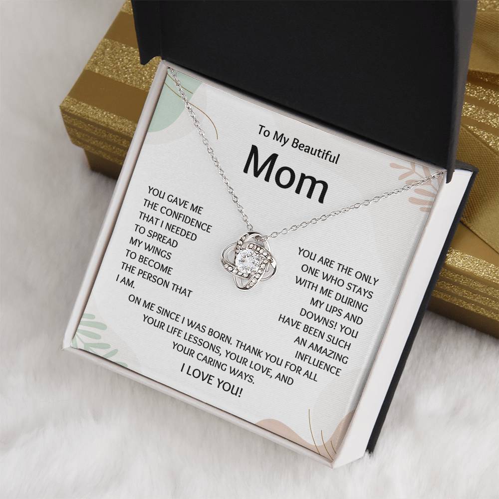 To My Beautiful Mom Necklace – Heartfelt Gift