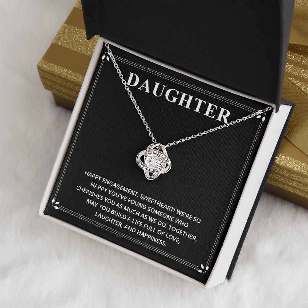 Daughter Happy Engagement Necklace Daughter Engagement Necklace Happy Engagement Gift For Daughter Sentimental Gift For Daughter’s Engagement Jewelry Gift For Daughter’s Engagement Daughter Love And Joy Gift Meaningful Engagement Gift For Daughter