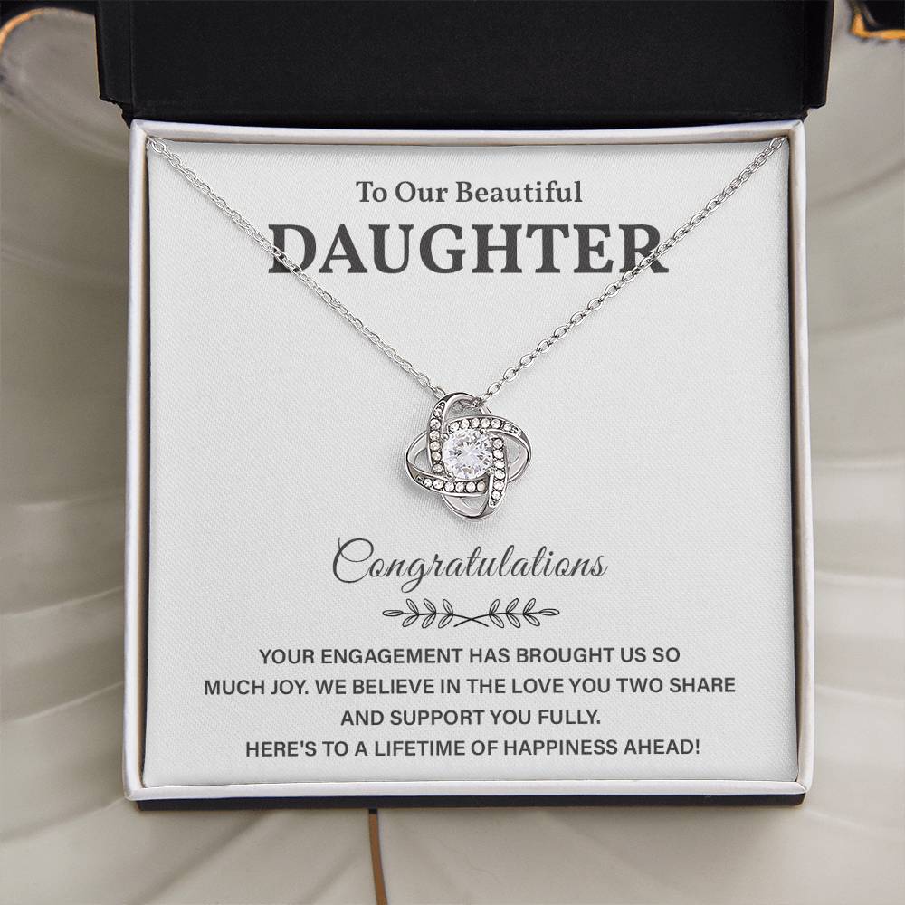 To Our Beautiful Daughter Engagement Necklace Gift Dad Sentimental Gift For Daughter’s Engagement Jewelry Gift For Daughter’s Engagement Daughter’s Special Day Necklace Meaningful Engagement Gift For Daughter Engagement Jewelry For Daughter