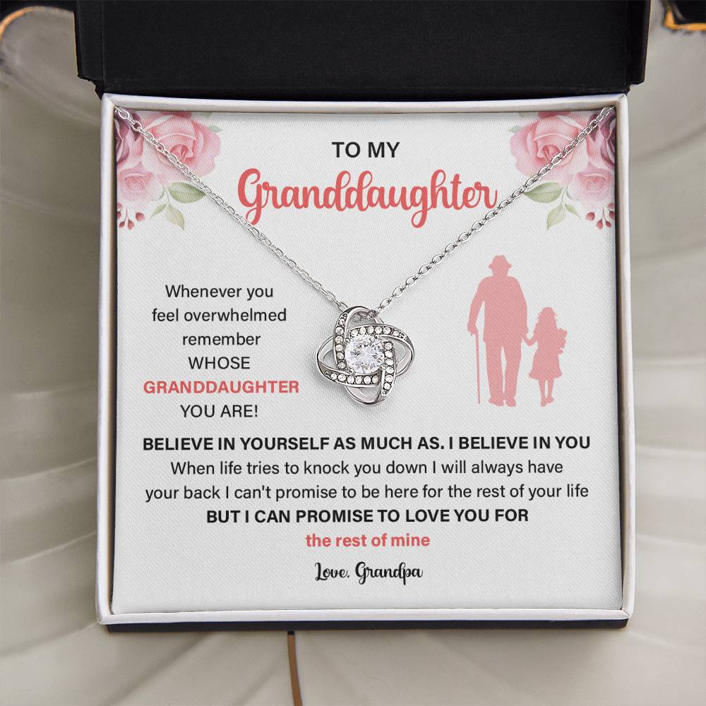 Granddaughter Gift from Grandpa – Love Note Necklace