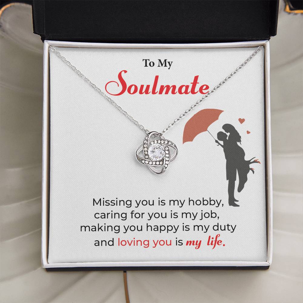 Soulmate Necklace Gift for Her – Message Card Box
