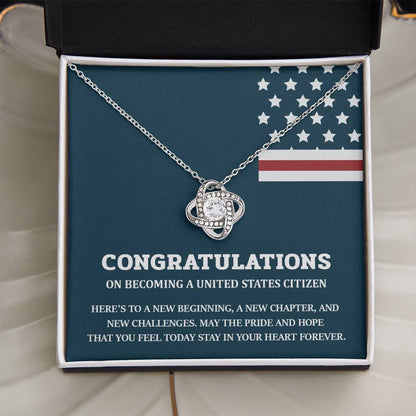 Congratulations Necklace For New U.s. Citizen Necklace For New U.s. Citizen Necklace For U.s. Citizenship Success Necklace For Official U.s. Citizen Jewelry For New U.s. Citizen Necklace With Message Of Hope Gift For American Patriot