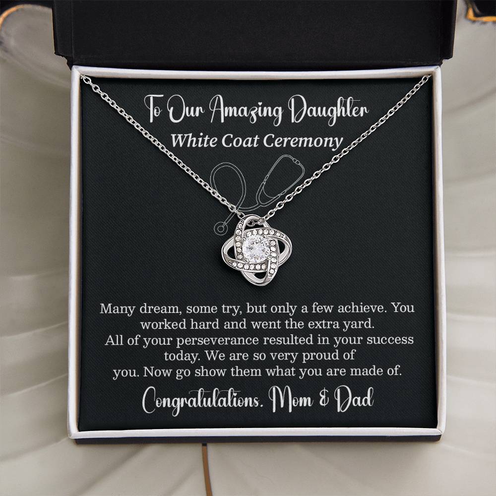 To Our Amazing Daughter On Your White Coat Ceremony Best Wishes Necklace You Are Amazing Necklace Personal Growth Jewelry Motivational Jewelry For New Beginnings Emotional Connection Necklace Meaningful Gift From Parents Congratulations Necklace