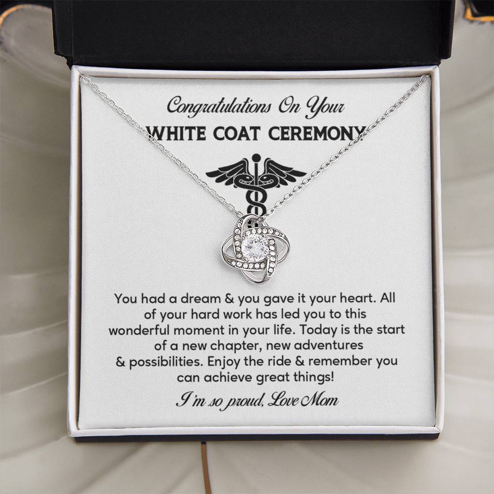 Congratulations On Your White Coat Ceremony Necklace White Coat Ceremony Necklace Gift Congratulations White Coat Ceremony Jewelry White Coat Graduation Necklace Gift New Adventures Necklace Gift  Proud Of You Mom Gift Necklace