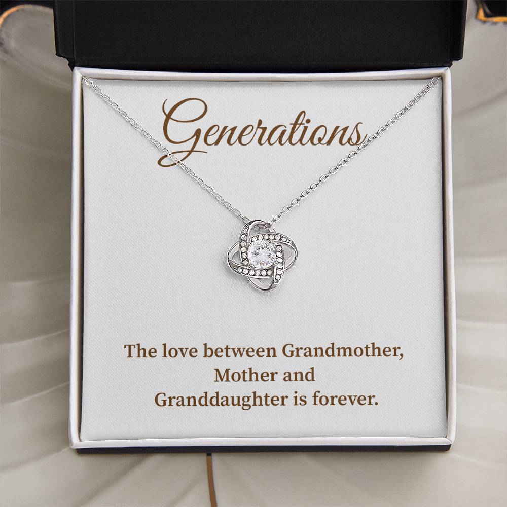 To Our Generations Generations necklace gift Heartfelt gift for family Grandmother mother granddaughter necklace Jewelry gift for mother Generational love jewelry Special gift for family members Sentimental keepsake for family