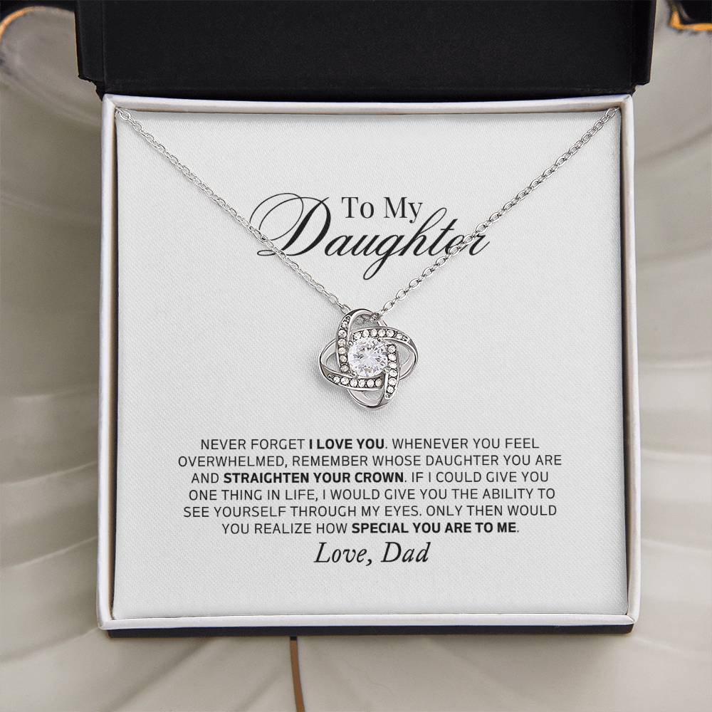 Dad to Daughter Necklace Gift with Message Card