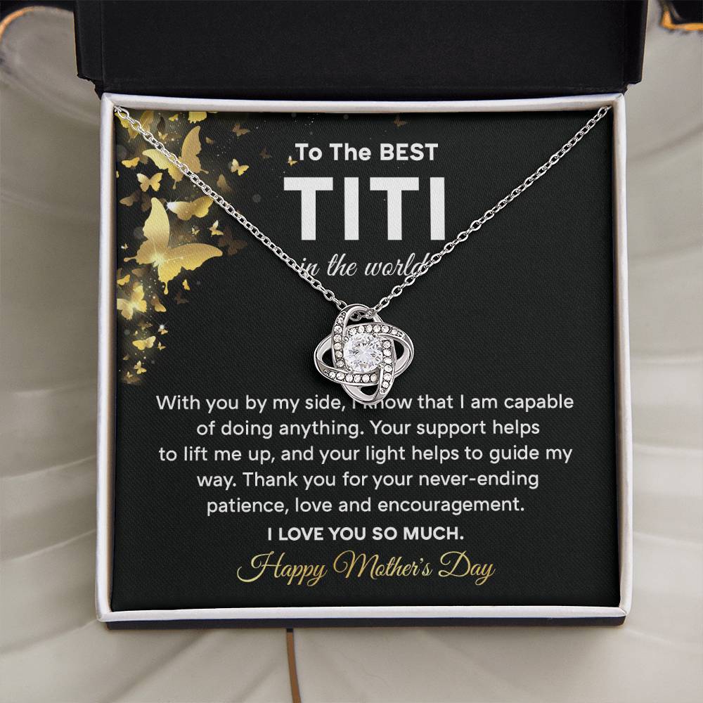 To The Best Titi Necklace Of Endless Love For Her Thank You For Everything Gift Celebrating An Amazing Day Forever My Titi Necklace Inspiration Necklace Loving Titi Mother’s Day Gift Heartfelt Message With Necklace Gift