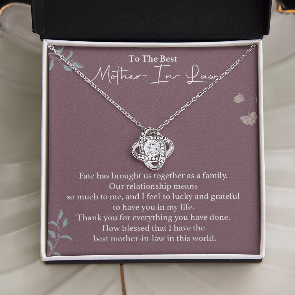 To The Best Mother-in-law Necklace Necklace For Thanking Mother-in-law Necklace For Mother-in-law On Wedding Day Necklace For Groom’s Mother Special Bond With Mother-in-law Necklace Sentimental Keepsake For Mother-in-law Best Mother-in-law Necklace Gift