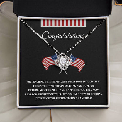 Congratulations Necklace For New U.s. Citizen Necklace For New U.s. Citizen Gift For New U.s. Citizen Journey Necklace For Proud New Citizen Jewelry For U.s. Citizenship Celebration Gift For Citizenship Milestone Jewelry For New U.s. Citizen Necklace