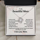 Mother Necklace Gift from Daughter – with Message Card