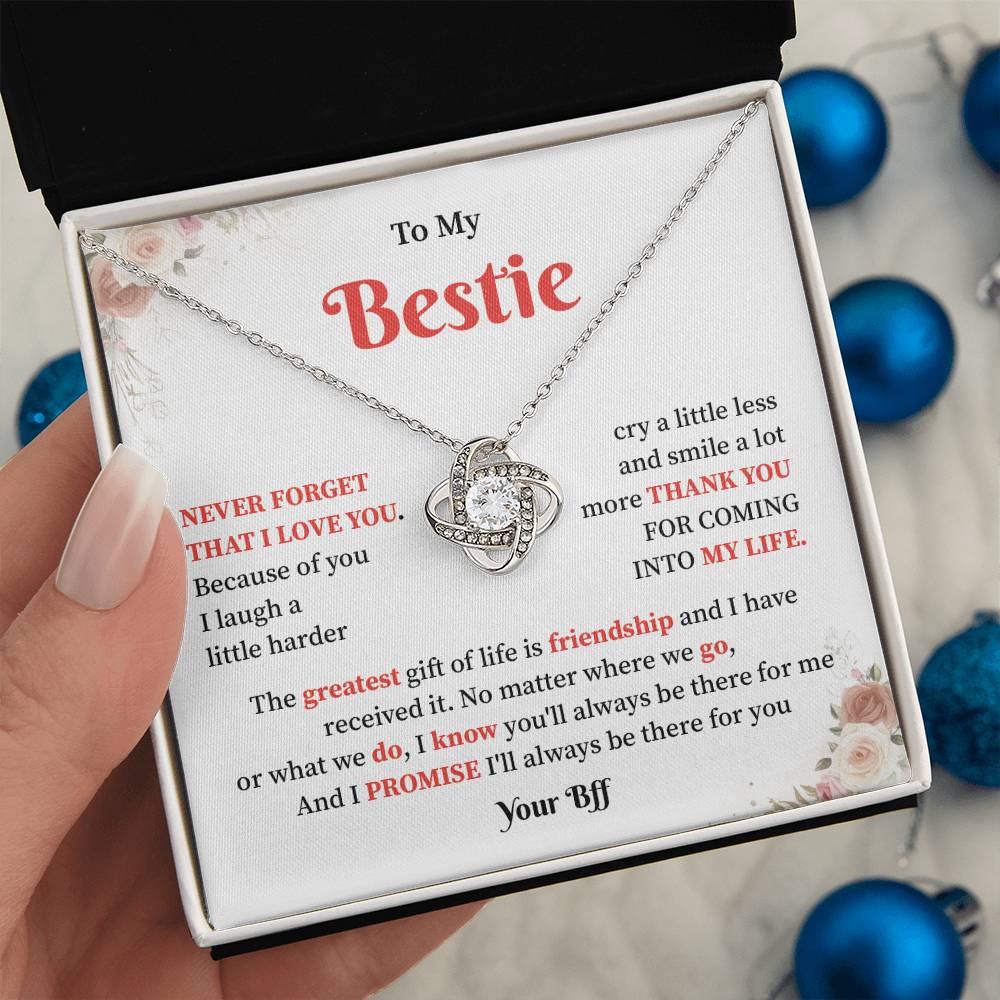 Bestie Necklace Gift with Heartfelt Quotes