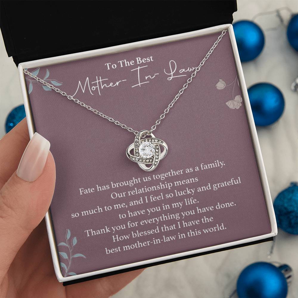 To The Best Mother-in-law Necklace Necklace For Thanking Mother-in-law Necklace For Mother-in-law On Wedding Day Necklace For Groom’s Mother Special Bond With Mother-in-law Necklace Sentimental Keepsake For Mother-in-law Best Mother-in-law Necklace Gift