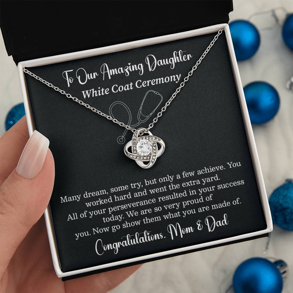 To Our Amazing Daughter On Your White Coat Ceremony Best Wishes Necklace You Are Amazing Necklace Personal Growth Jewelry Motivational Jewelry For New Beginnings Emotional Connection Necklace Meaningful Gift From Parents Congratulations Necklace