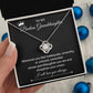 To My Badass Granddaughter Necklace – Empowering Crown Message Card
