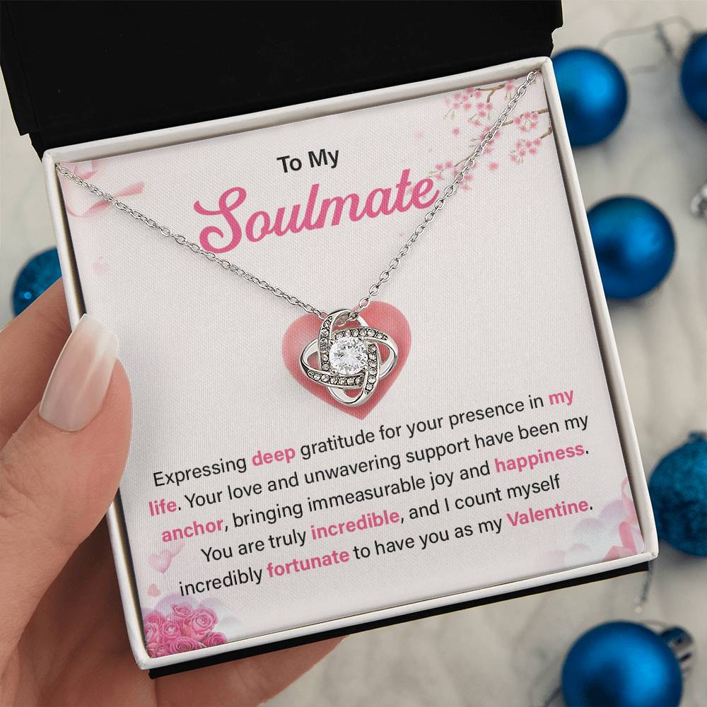 Valentine’s Day Necklace for Soulmate with Message Card