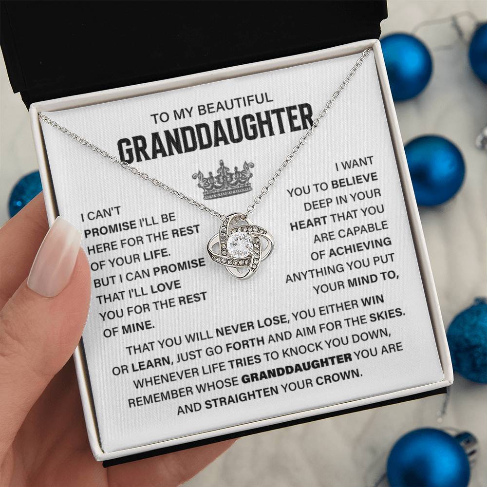 To My Beautiful Granddaughter Necklace – Straighten Your Crown Gift