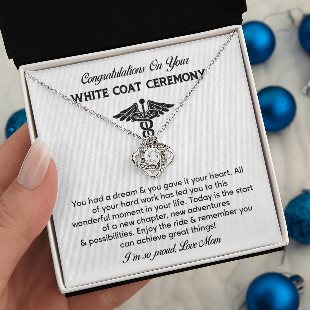 Congratulations On Your White Coat Ceremony Necklace White Coat Ceremony Necklace Gift Congratulations White Coat Ceremony Jewelry White Coat Graduation Necklace Gift New Adventures Necklace Gift  Proud Of You Mom Gift Necklace