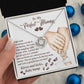 To My Perfect Mommy Necklace, Expecting Momma Gift For Mother's Day, Gift For Pregnant Mom, Love Kisses And Kicks, Baby Bump Necklaces With Meaningful Messages Card Inside.