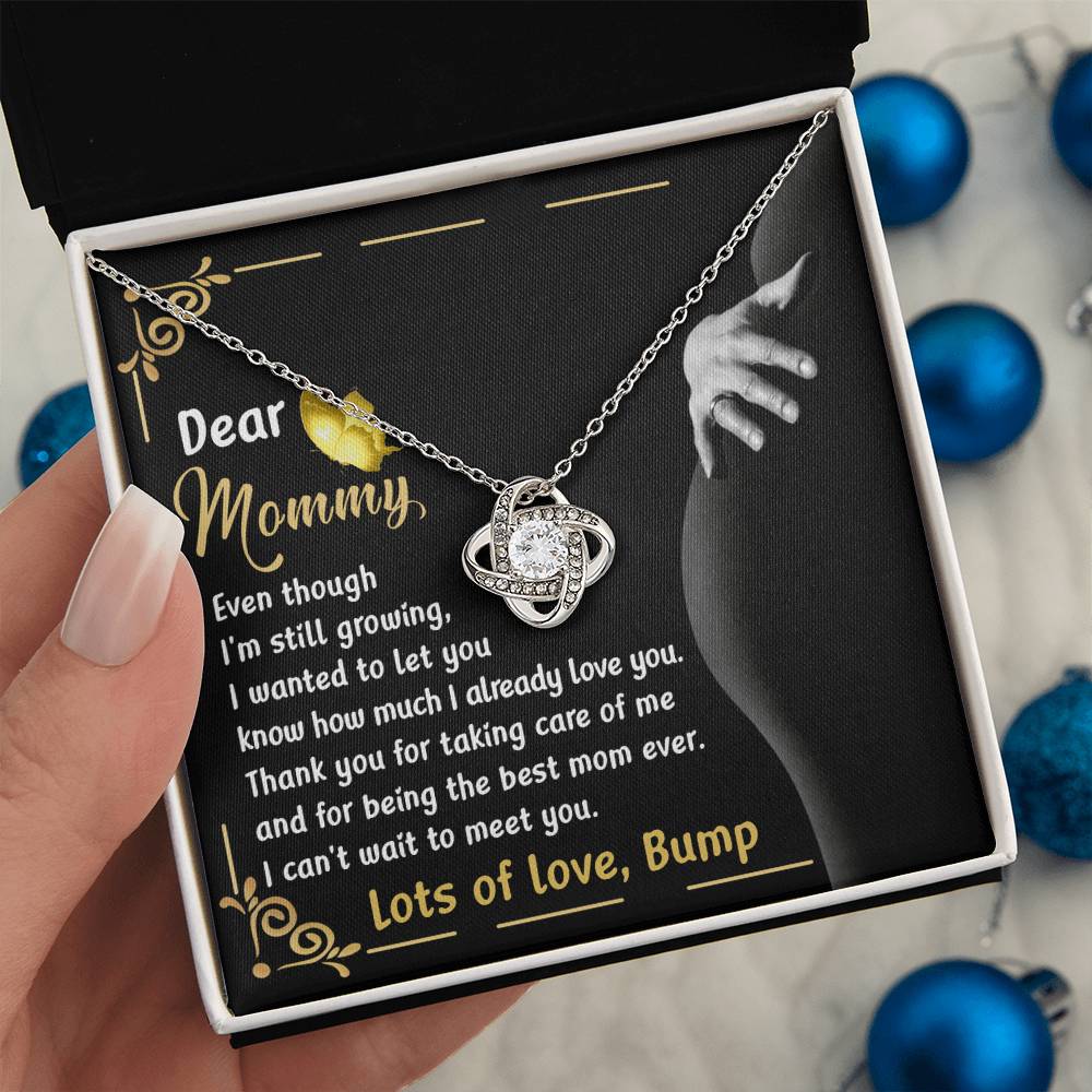 Dear Mommy Necklace Gift, Special Mother's Day Gifts, Birthday Gift, Jewelry Necklace For Mom, New Mommy Gift For First Mother's Day, Pregnancy Jewelry Necklace With A Meaningful Message Card And Box.