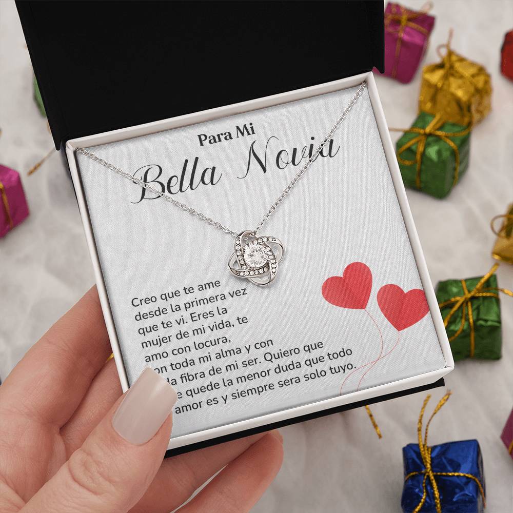 Collar Para Mi Bella Novia Amor Eterno Para Novia Mensaje Personalizado Para Ella Regalo Pasional Para Mi Novia Collar De Amor Para Ella Regalo De Aniversario Para Mi Novia Regalo De San Valentín Para Novia Regalo Para Mujer Especial Joyería Romántica