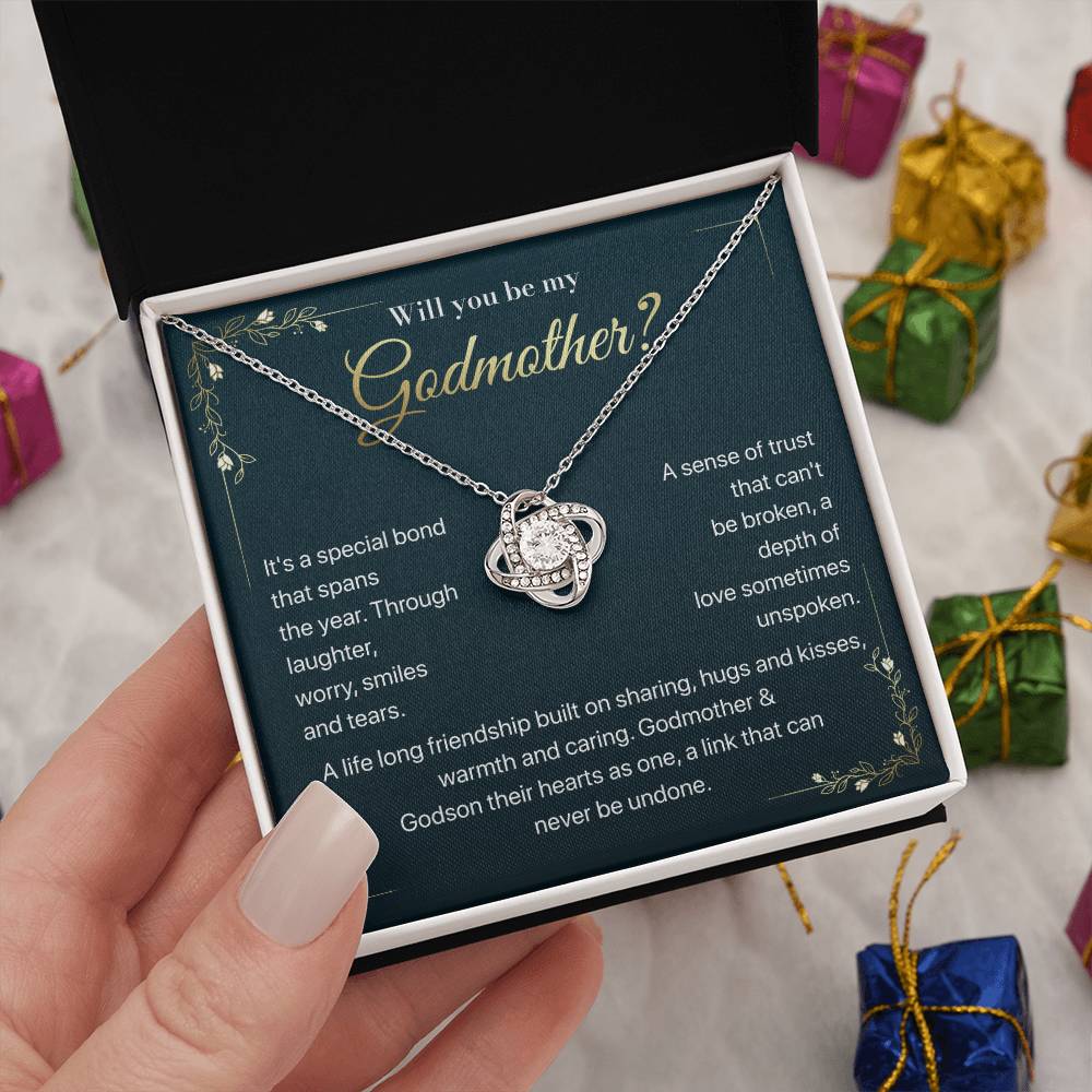 Will you be my Godmother Endless Support Necklace Bright Future Necklace Faithful Godmother Jewelry Strength In Unity Necklace Empowering Presence Jewelry Enduring Bond Necklace Emotional Support Pendant Inspirational Connection Jewelry