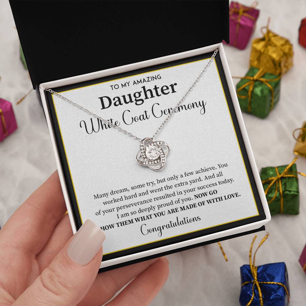 White Coat Ceremony Gift For Daughter Necklace With Gift Box