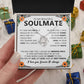 Soulmate Necklace Gift for Women, With Romantic Message Card