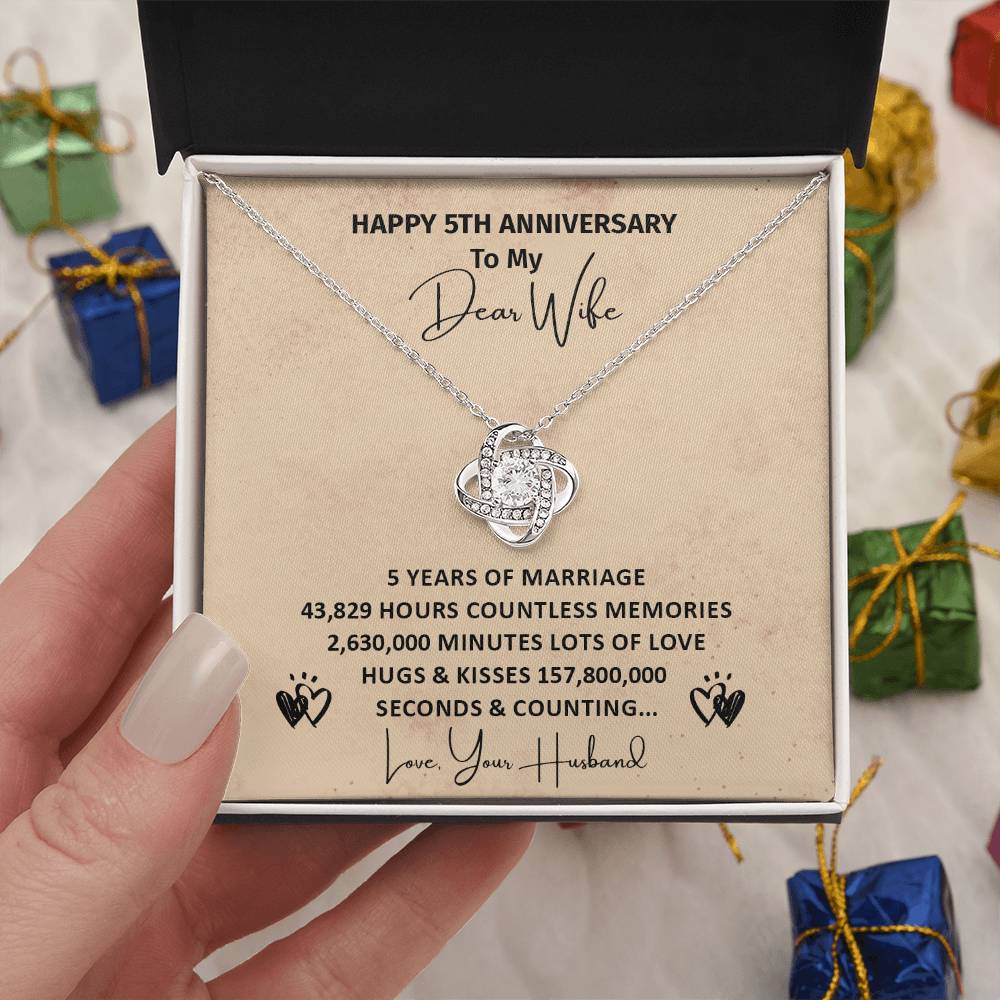5th Anniversary Gift for Wife – Timeline Message Box