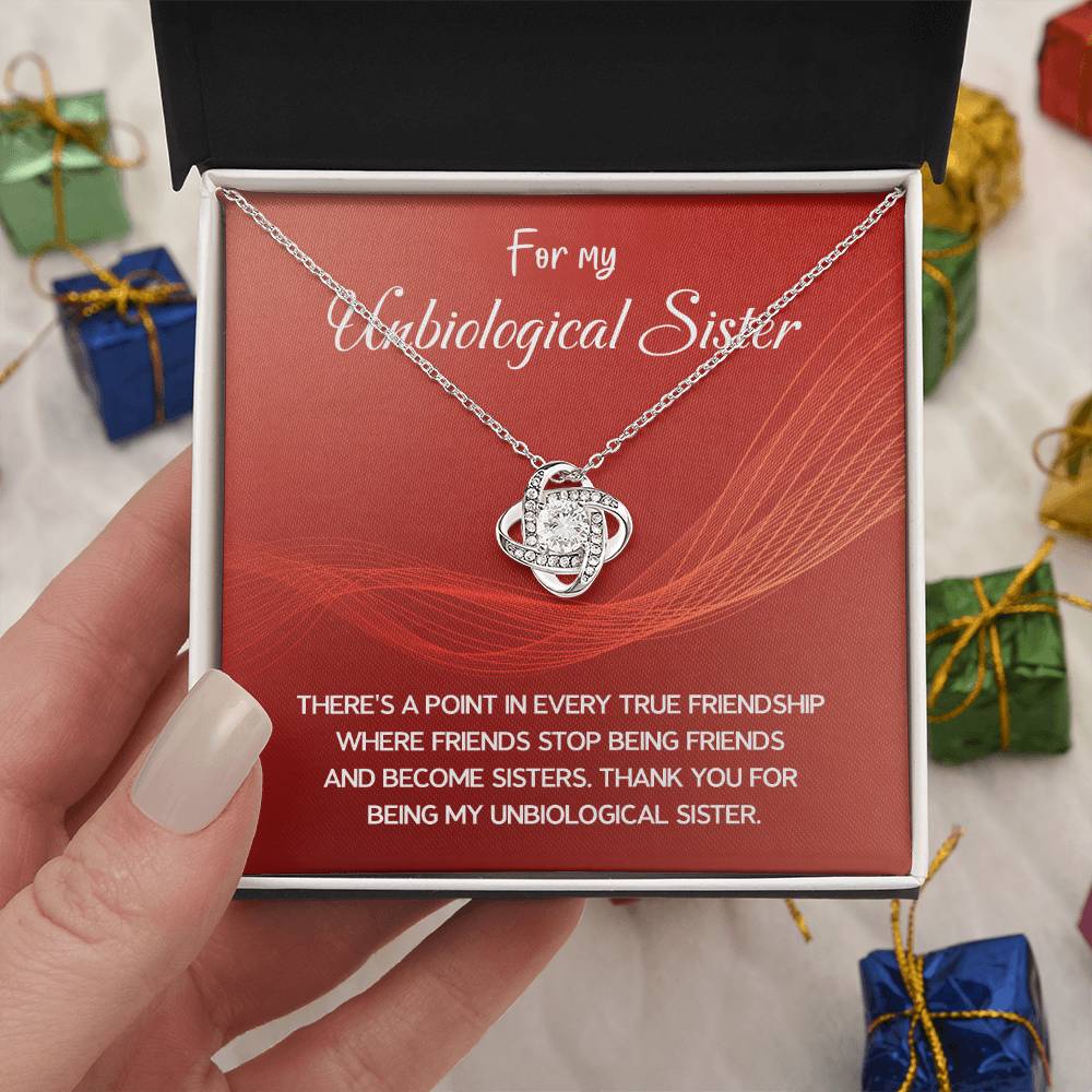 Best Friend Necklace Gift – For My Unbiological Sister