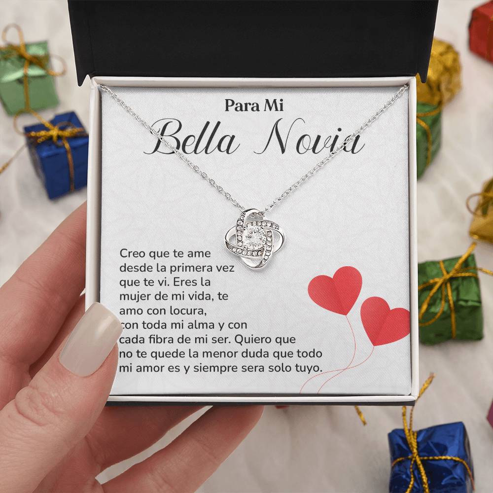 Collar Para Mi Bella Novia Amor Eterno Para Novia Mensaje Personalizado Para Ella Regalo Pasional Para Mi Novia Collar De Amor Para Ella Regalo De Aniversario Para Mi Novia Regalo De San Valentín Para Novia Regalo Para Mujer Especial Joyería Romántica