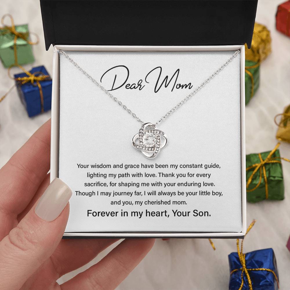 Dear Mom Mother’s Day Necklace For Cherished Mom Best Birthday Gift Thoughtful Anniversary Jewelry Unique Christmas Necklace Thoughtful Necklace With Message Card Just Because Necklace