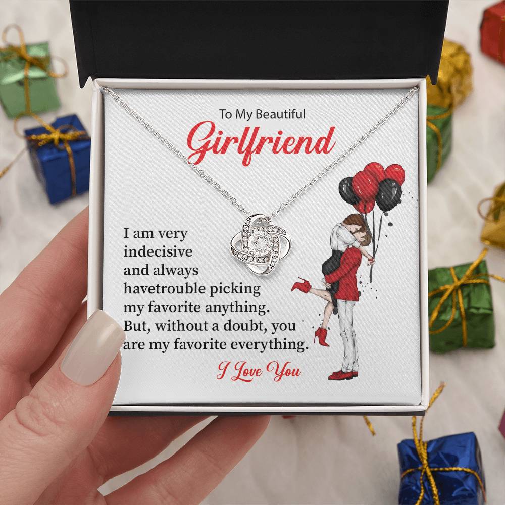 Romantic Necklace for Girlfriend with Gift Card Box