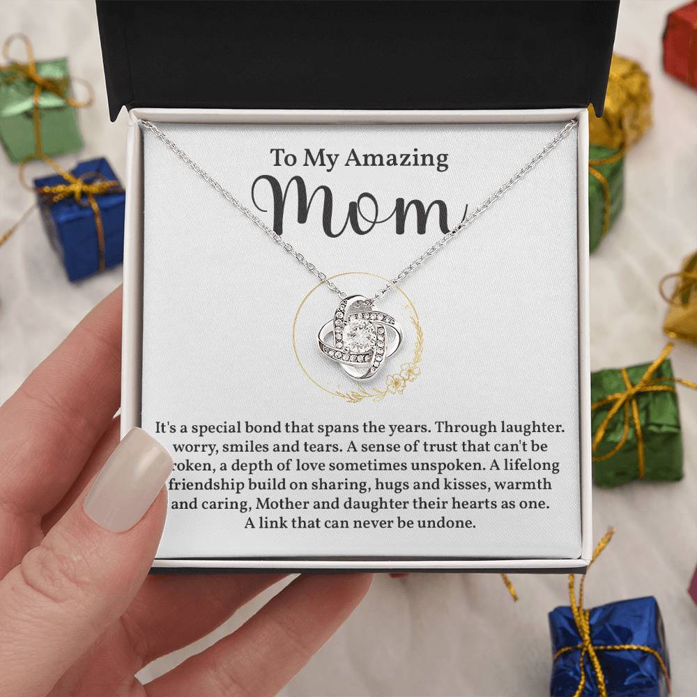 Mother Daughter Necklace Gift Special Bond Card