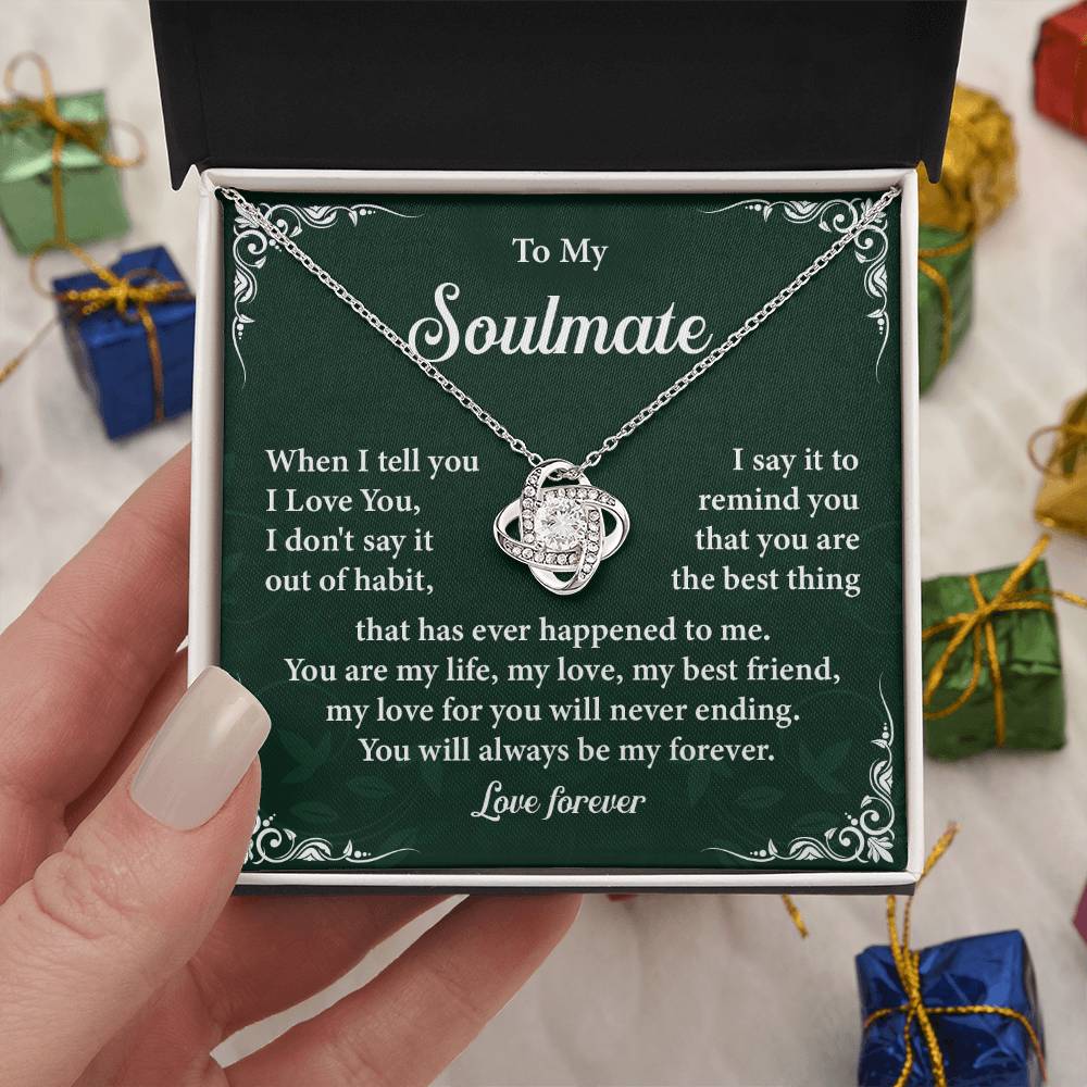 Soulmate Necklace Gift for Her – Message Card Box