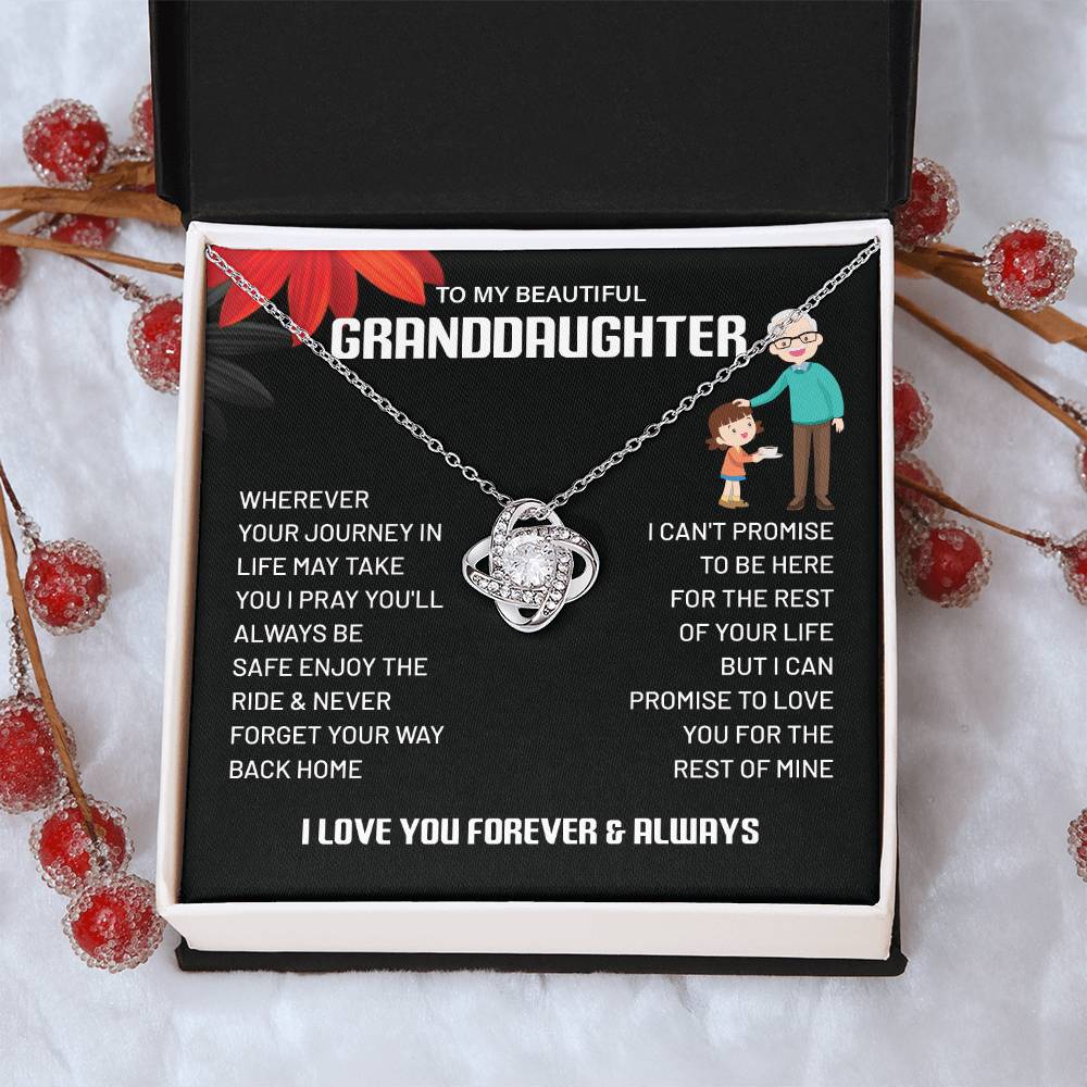 Granddaughter Journey Necklace Gift from Grandpa