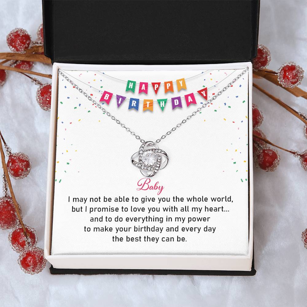 Birthday Necklace Gift for Girlfriend with Love Card