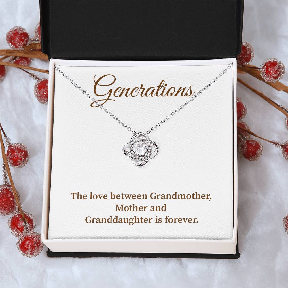 To Our Generations Generations necklace gift Heartfelt gift for family Grandmother mother granddaughter necklace Jewelry gift for mother Generational love jewelry Special gift for family members Sentimental keepsake for family