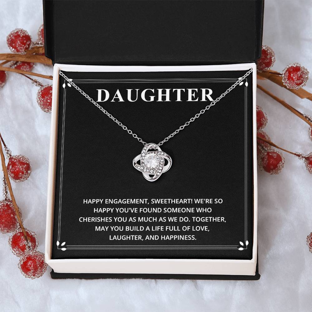 Daughter Happy Engagement Necklace Daughter Engagement Necklace Happy Engagement Gift For Daughter Sentimental Gift For Daughter’s Engagement Jewelry Gift For Daughter’s Engagement Daughter Love And Joy Gift Meaningful Engagement Gift For Daughter